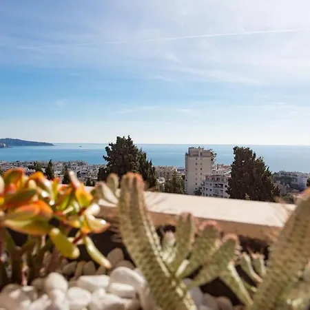 L11 Claire Fontaine Sea View 2 Bdr Ac Parking Swiming Pool Nice