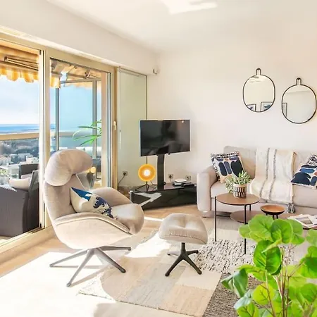 L11 Claire Fontaine Sea View 2 Bdr Ac Parking Swiming Pool * Nizza