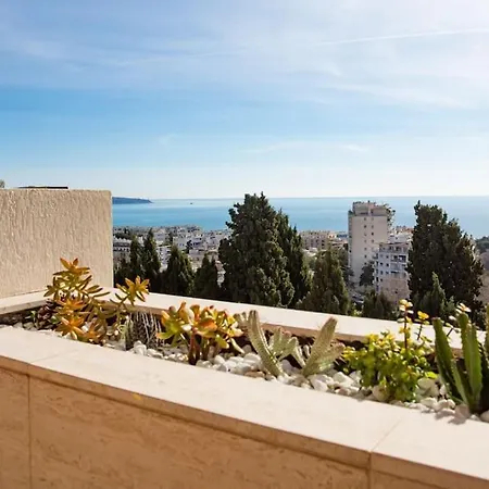 L11 Claire Fontaine Sea View 2 Bdr Ac Parking Swiming Pool Lejlighed Nice