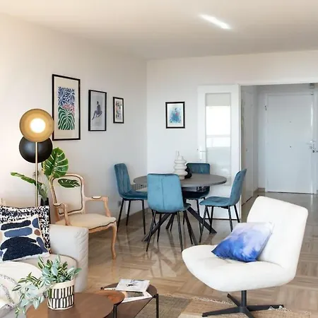L11 Claire Fontaine Sea View 2 Bdr Ac Parking Swiming Pool Apartment Nice