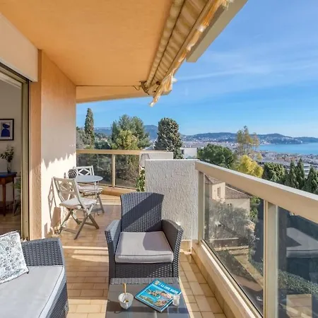 L11 Claire Fontaine Sea View 2 Bdr Ac Parking Swiming Pool Nice